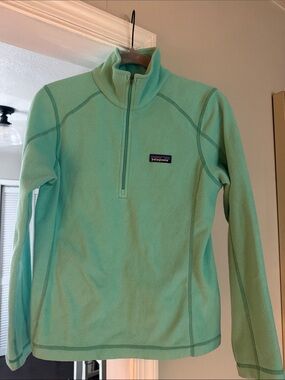 Patagonia Mint Green Half-Zip Fleece